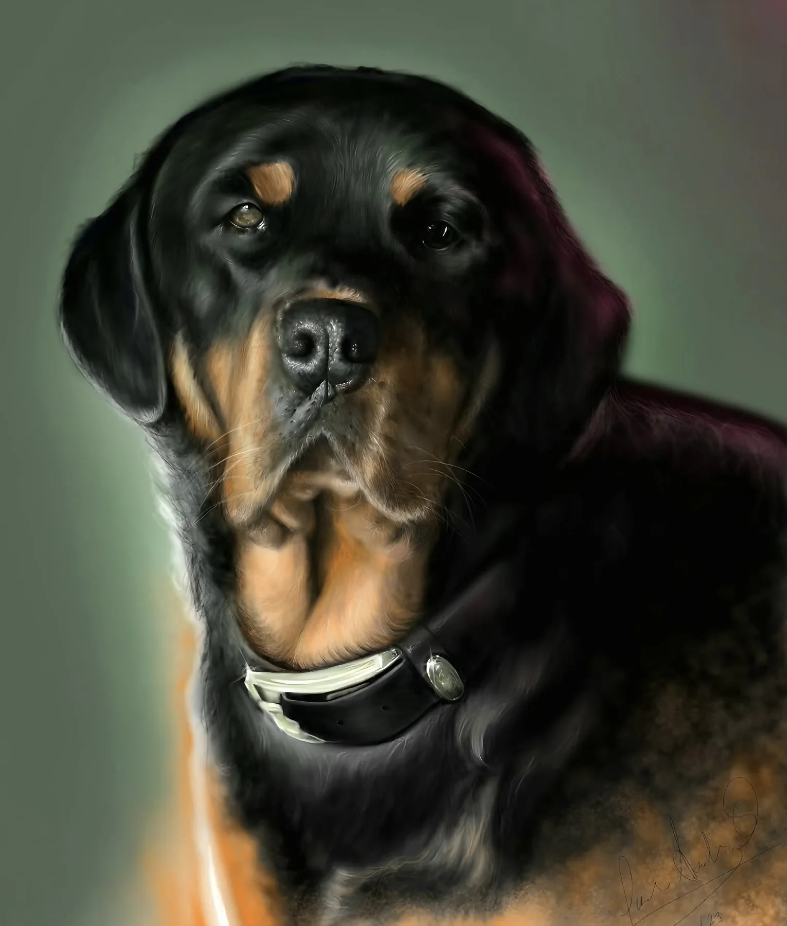 Retrato de León, el rottweiler que inspiró la identidad de ROTT